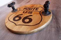 Деревянный поднос круглый