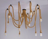 Люстра из веревок Rope Spider